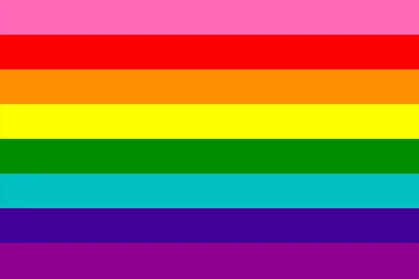 Lgbt Gilbert Baker Orgullo Bandera Arco Iris Colorido Orgullo Mes — Archivo Imágenes Vectoriales