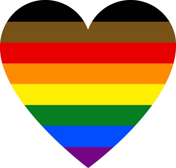 Corações Coloridos Arco Íris Lgbt Bandeira Mês Orgulho Comemorar Anual —  Vetores de Stock