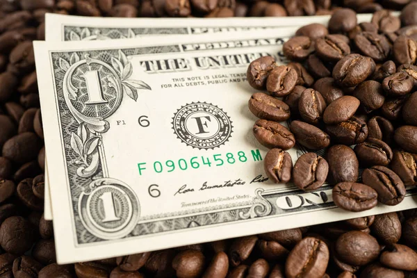 Dollar Banknote Money Coffee Beans Import Export Shopping Online Ecommerce Stock Image