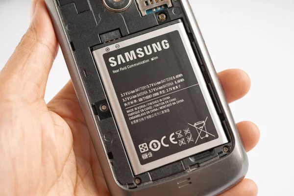 Oké Bedankt Thaland Mei 2023 Technicus Repareren Invoegen Batterij Voor — Stockfoto