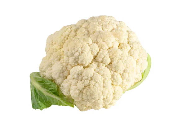 Cauliflower Vegetable Isolated White Background Clipping Path — Stock Photo, Image