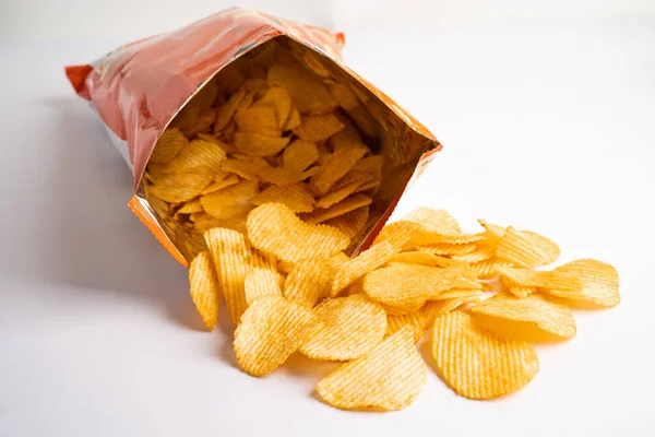 Aardappel Chips Heerlijke Bbq Kruiden Kruidig Voor Crips Dunne Plak — Stockfoto