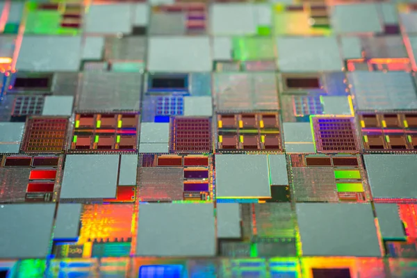 Oblea Silicio Para Fabricación Semiconductores Circuitos Integrados — Foto de Stock