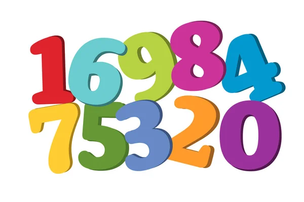 Μαθηματικά Αριθμός Πολύχρωμο Λευκό Φόντο Εκπαίδευση Μελέτη Μαθηματική Μάθηση Διδασκαλία — Διανυσματικό Αρχείο