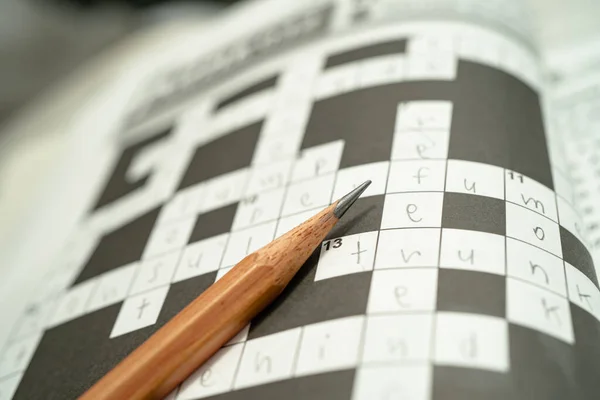 Crossword Sudoku Puzzle Game Keep You Brain Younger Developing Alzheimer — Stock Photo, Image