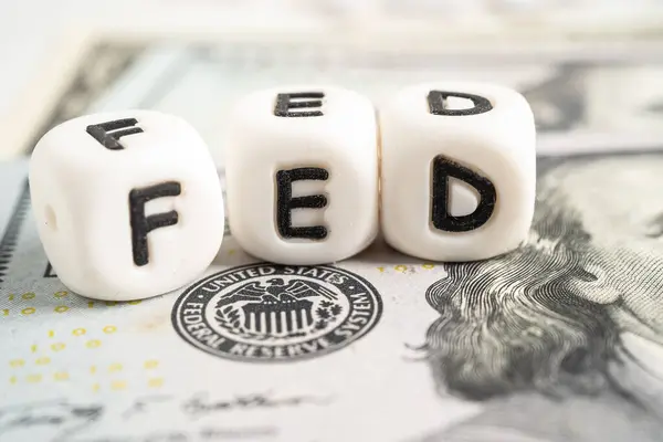 Fed Federal Reserve System Central Banking System United States America — Zdjęcie stockowe
