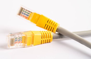 Lan kablo internet bağlantısı ağı, rj45 bağlantı ethernet kablosu.