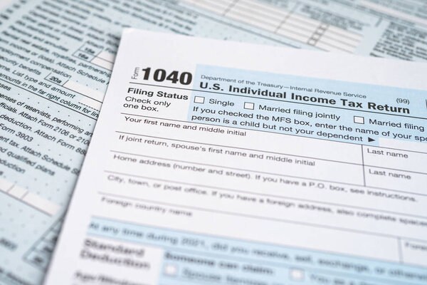 Tax Return form 1040, U.S. Individual Income in business.