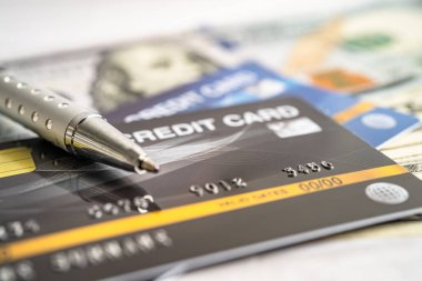 Hesap tablosu üzerinde kredi kartı modeli. Finans geliştirme, Bankacılık Hesabı, İstatistik, Yatırım Analitik Araştırma Veri Ekonomisi, Borsa Ticareti, Ticaret Şirketi Konsepti.