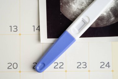 Bebek rahminin ultrason taramasıyla hamilelik testi, doğum kontrol ve ilaç..