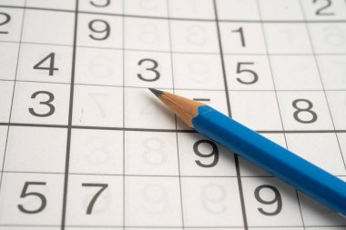 Beyne meydan okumak için sudoku bulmacası oyunu.
