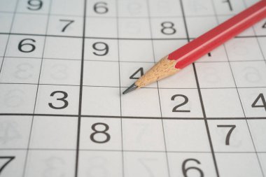 Beyne meydan okumak için sudoku bulmacası oyunu.