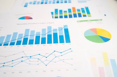 Çizelge ya da grafik. Mali, hesap, istatistik ve iş verileri.