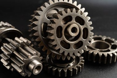 Çarklar ve dişliler, saat mekanizması, pirinç metal motor endüstrisi.