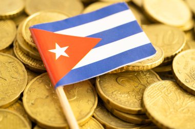 Para, finans ve muhasebe ve bankacılık üzerine Küba bayrağı.