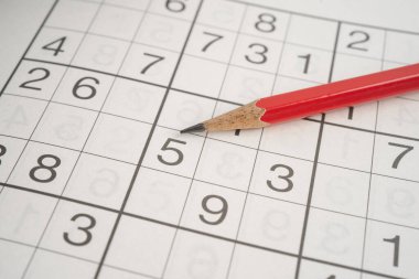 Beyne meydan okumak için sudoku bulmacası oyunu.