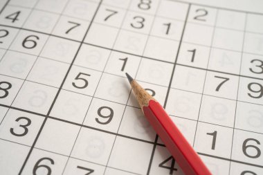 Beyne meydan okumak için sudoku bulmacası oyunu.