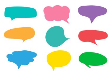 Beyaz arkaplan üzerindeki çağrı renk simgeleri, vektör illüstrasyonu.