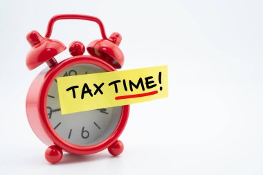 Vergi zamanı kırmızı alarmlı saate yükle.