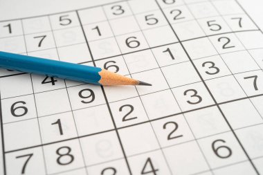 Beyne meydan okumak için sudoku bulmacası oyunu.