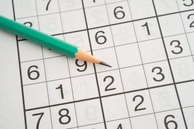 Beyne meydan okumak için sudoku bulmacası oyunu.