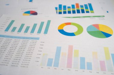 Çizelge ya da grafik. Mali, hesap, istatistik ve iş verileri.