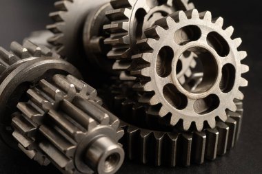 Çarklar ve dişliler, saat mekanizması, pirinç metal motor endüstrisi.