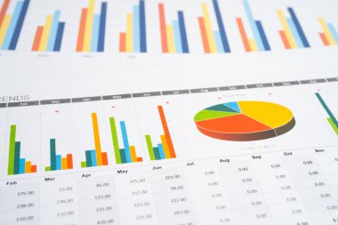 Çizelge ya da grafik. Mali, hesap, istatistik ve iş verileri.
