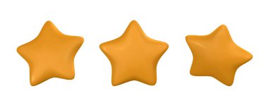 Sarı yıldız. Müşteri değerlendirmesi geribildirim konsepti karikatür tarzında. Vektör illüstrasyonu.