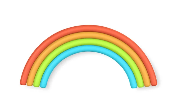 Regenboog Cartoon Stijl Fenomenon Concept Vectorillustratie — Stockvector