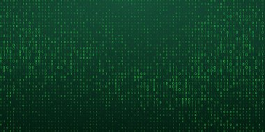 Dijital veri teknolojisi kavramı. Yeşil fütürist siber uzay. Vektör illüstrasyonu.