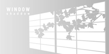 Yumuşak Duvar Arkaplanında Ağaç Şubesi Silueti olan Pencere Gölgesi, Zarif İç Tasarım veya Tasarım Projeleri İçin Minimum Doğal Işık Efekti. Vektör İllüstrasyonu.