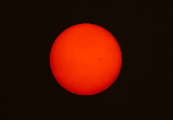 Plamy Słoneczne Słońcu Widziane Powodu Pożarów Lasów Zrobione Czerwca 2023 — Zdjęcie stockowe