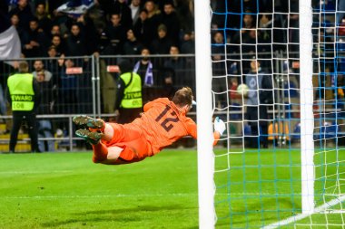 RIGA, LATVIA. 3 Kasım 2022. UEFA Avrupa Konferans Ligi Grubu A oyunu RFS ve Fiorentina arasında.