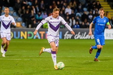 RIGA, LATVIA. 3 Kasım 2022. UEFA Avrupa Konferans Ligi Grubu A oyunu RFS ve Fiorentina arasında.