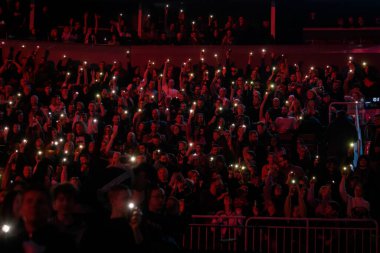 RIGA, LATVIA. 27th February 2023.  Latvia vs. Greece, FIBA Basketball World Cup WORLD Cup Qualifiers game.
