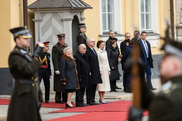 Ріга Латвія Березня 2023 Офіційне Вітання Доктор Джордж Велла Президент — стокове фото