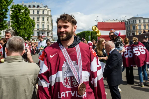 Riga Latvia Mei 2023 Ivars Punnenovs Iihf Worlds 2023 Bronzen — Stockfoto