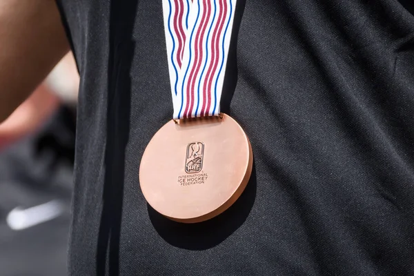 2023 Kaspars Daugavins Iihf Worlds 2023 Bronze Medalist Latvian Mens — 스톡 사진