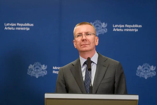 Riga Latvia Mayo 2023 Margus Tsahkna Ministro Asuntos Exteriores Estonia — Foto de Stock