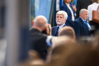 VILNIUS, LITHUANIA. 11 Temmuz 2023. 2023 NATO Zirvesi sırasında Çek Cumhuriyeti Başkanı Petr Pavel.