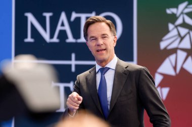 VILNIUS, LITHUANIA. 11 Temmuz 2023. Hollanda Başbakanı Mark Rutte, NATO SUMIT 2023 'ün eşiğinde. Vilnius, Litvanya.