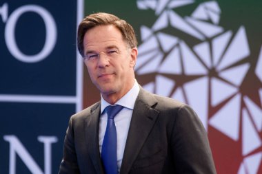 VILNIUS, LITHUANIA. 11 Temmuz 2023. Hollanda Başbakanı Mark Rutte, NATO SUMIT 2023 'ün eşiğinde. Vilnius, Litvanya.