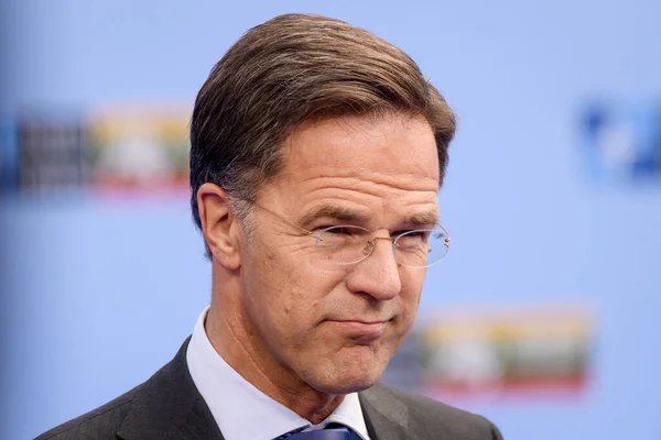 VILNIUS, LITHUANIA. 11 Temmuz 2023. Hollanda Başbakanı Mark Rutte, NATO SUMIT 2023 'ün eşiğinde. Vilnius, Litvanya.