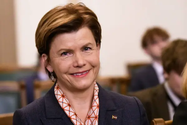 Riga Latvia Abril 2024 Baiba Braze Recién Elegida Ministra Asuntos Fotos De Stock