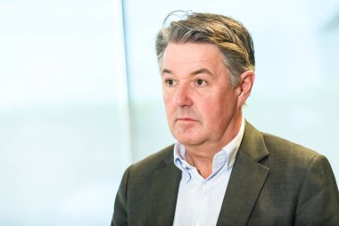 RIGA, LATVIA. 30 Nisan 2024. Geir Karlsen, Norveçli CEO 'su. Norveçli havayolu şirketi Riga Uluslararası Havaalanı 'nda üs açtı (RIX).