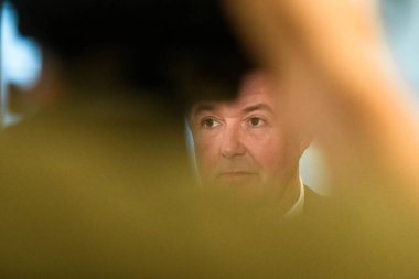 RIGA, LATVIA. 30 Nisan 2024. Geir Karlsen, Norveçli CEO 'su. Norveçli havayolu şirketi Riga Uluslararası Havaalanı 'nda üs açtı (RIX).