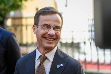 RIGA, LATVIA. 11 Haziran 2024. Finlandiya Cumhurbaşkanı Alexander Stubb, NATOs Doğu Kanadı B9, Bükreş 9 SUMIT 2024.