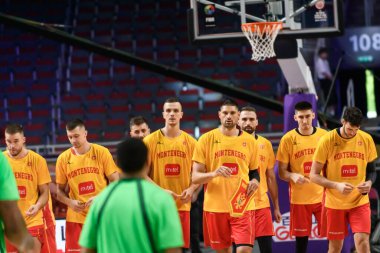 RIGA, LATVIA. 2 Temmuz 2024. FIBA OLYMPIC Eleme Turnuvası 2024 Brezilya ve Karadağ takımı arasında oynanan maç.