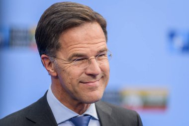 VILNIUS, LITHUANIA. 11 Temmuz 2023. Hollanda Başbakanı Mark Rutte, NATO SUMIT 2023 'ün eşiğinde. Vilnius, Litvanya.